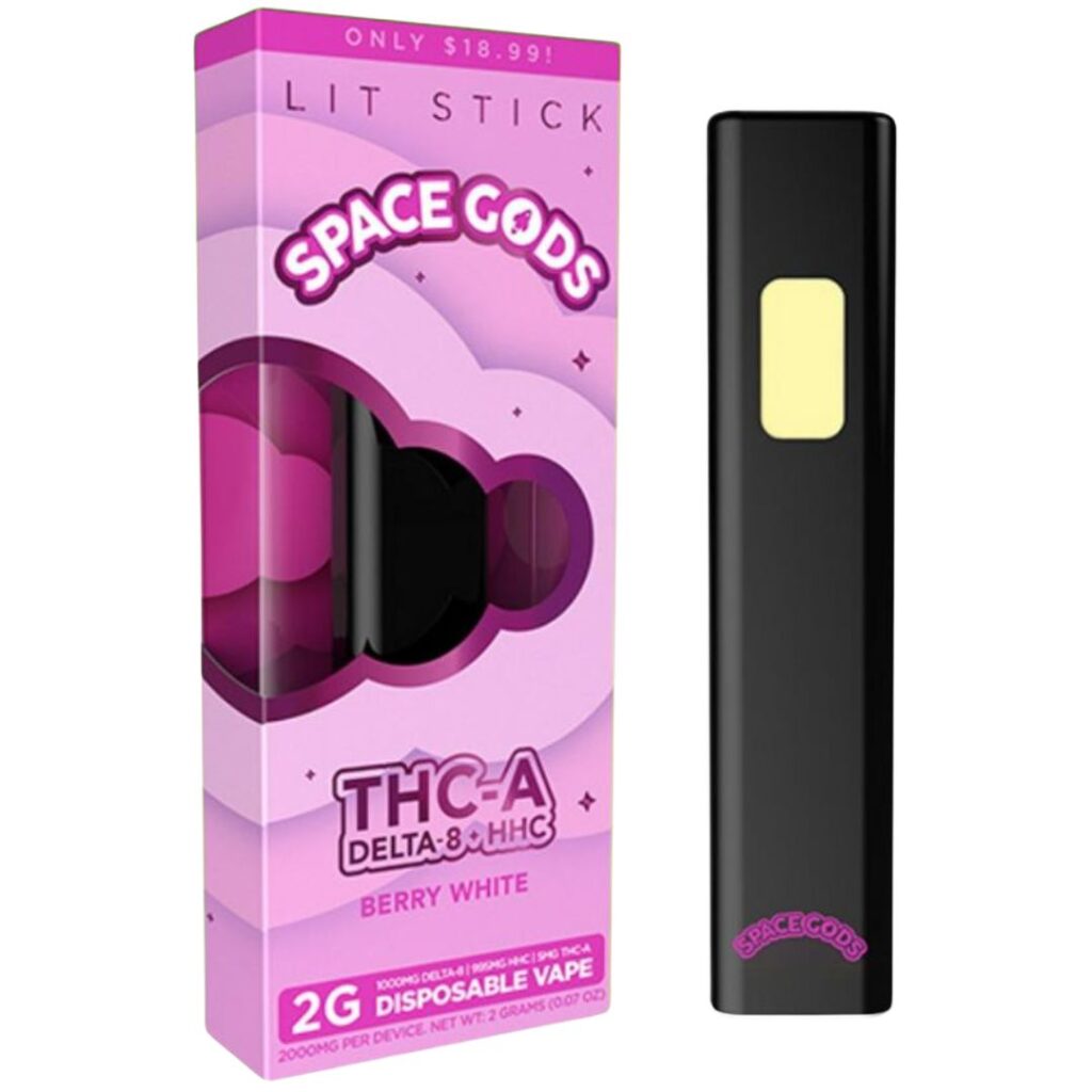 Space Gods Lit Stick THCA Disposable Berry White (Hybrid)
