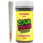Zour Stash THCA Liquid Diamonds Pre-rolls 2g 10ct - Strawberry Lemonade (Indica)