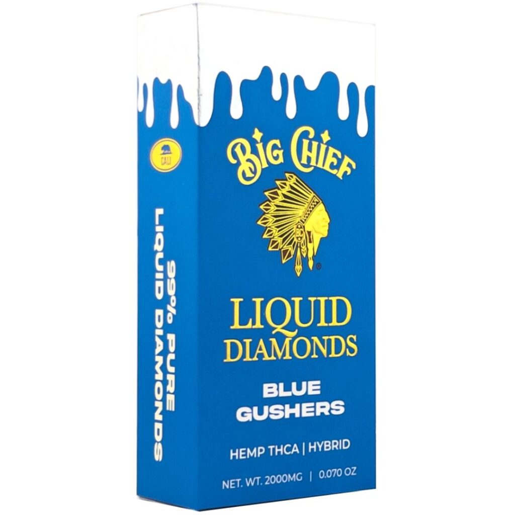 Big Chief THCa Liquid Diamonds Disposable 2g - Blue Gushers (Hybrid)