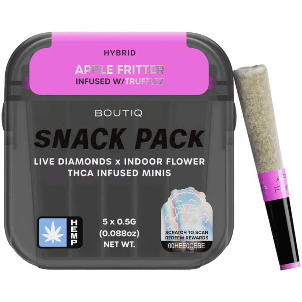 Boutiq Infused Minis Pre-Roll 2.5g 5pc Apple Fritter + Trufflez Resin (Hybrid)