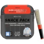 Boutiq Infused Minis Pre-Roll 2.5g 5pc - Bubblegum Runtz + Rainbow Belts Resin (Indica)