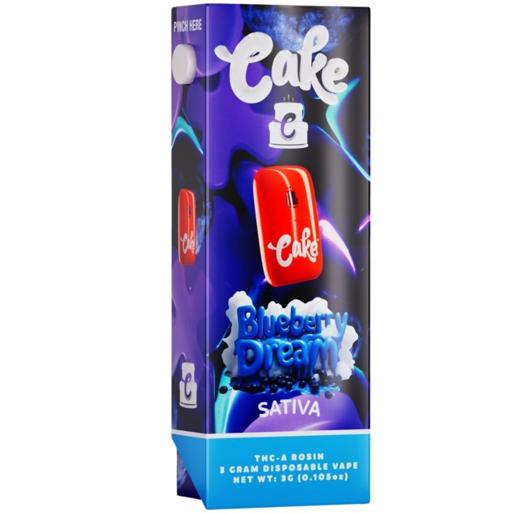 Cake THCa Rosin Pebble Disposable 3g Blueberry Dream (Sativa)