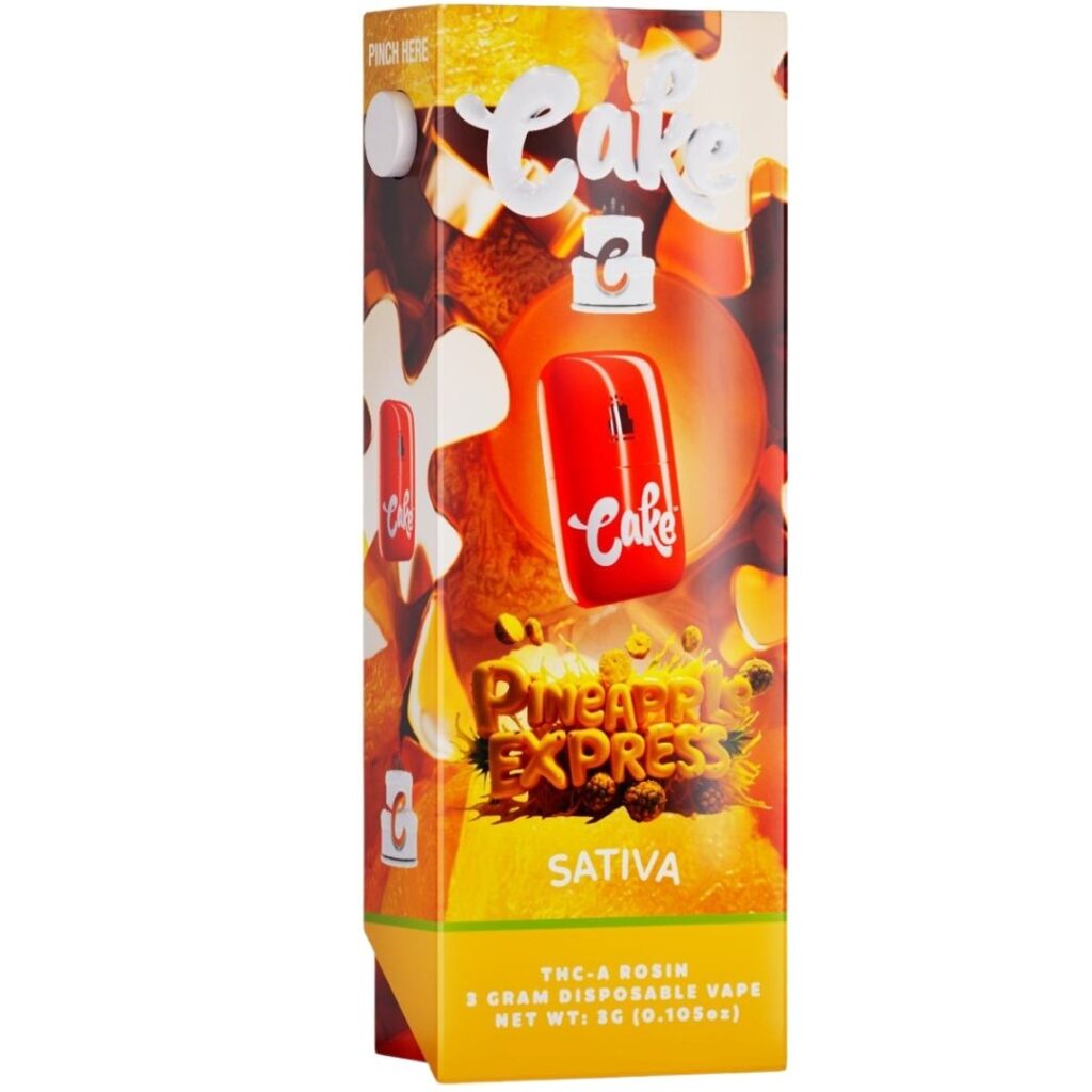 Cake THCa Rosin Pebble Disposable 3g - Pineapple Express (Sativa)