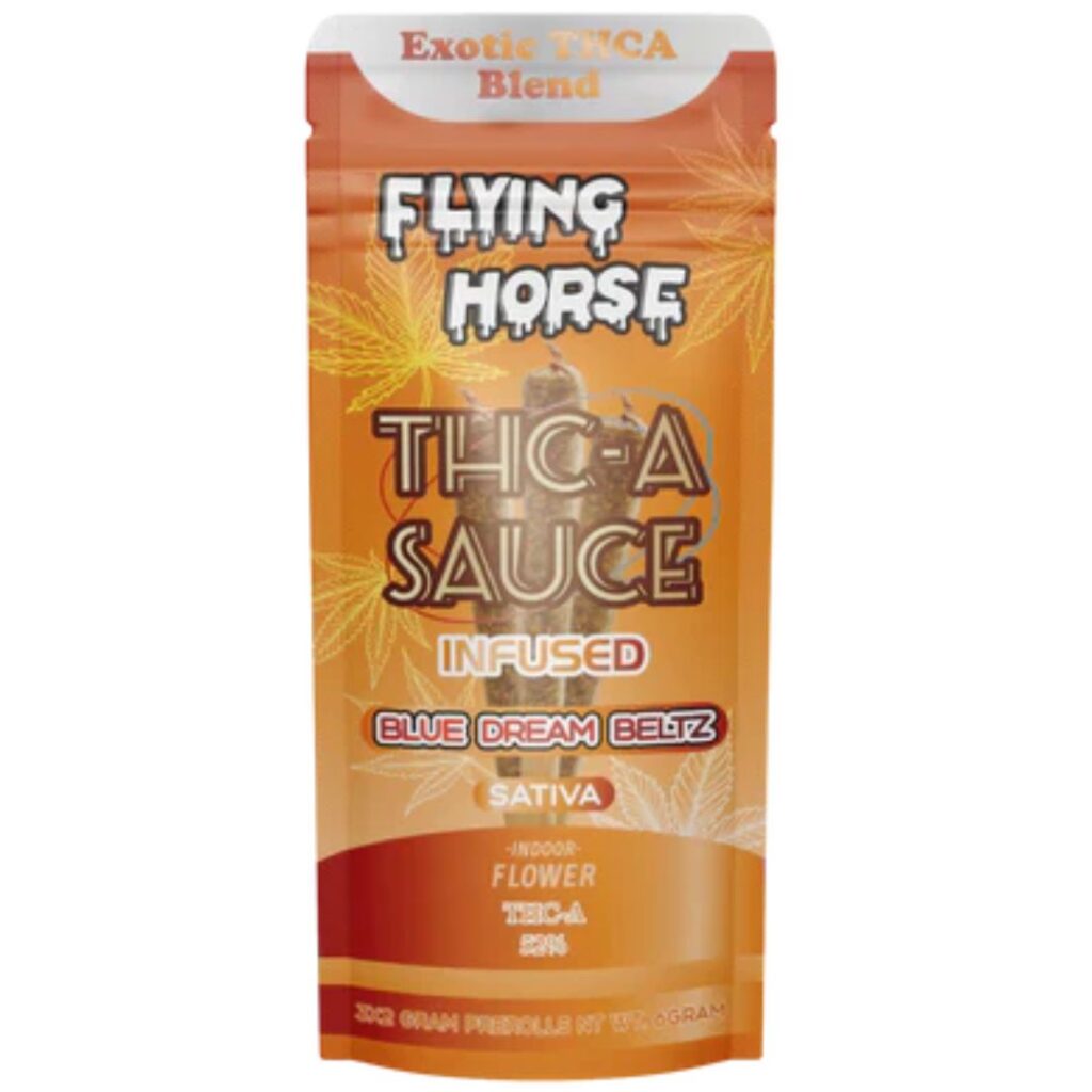Flying Horse THCa Sauce Pre-Rolls 6g 3pc Blue Dream Beltz (Sativa)