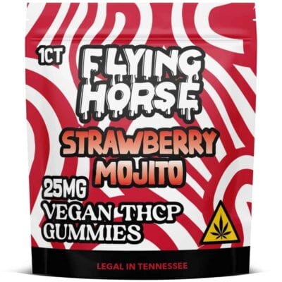 Flying Horse Vegan D9 THCP Gummies 25mg 1pc - Strawberry Mojito