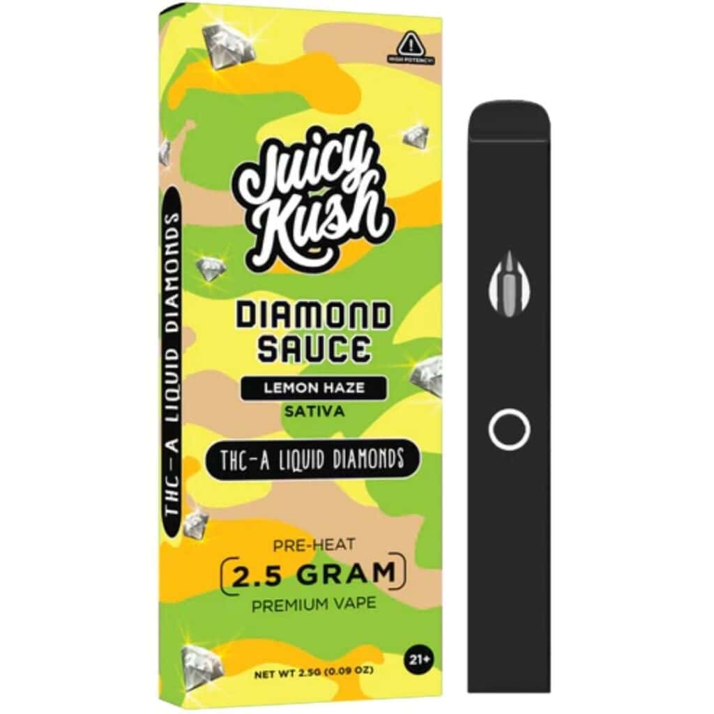 Juicy Kush THCa Diamond Sauce Disposable 2.5g Lemon Haze (Sativa)