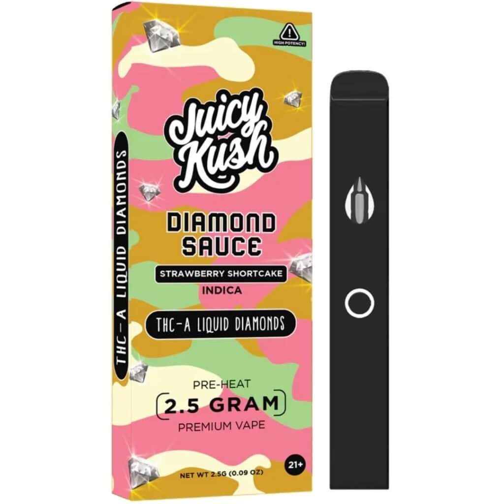 Juicy Kush THCa Diamond Sauce Disposable 2.5g Strawberry Shortcake (Indica)