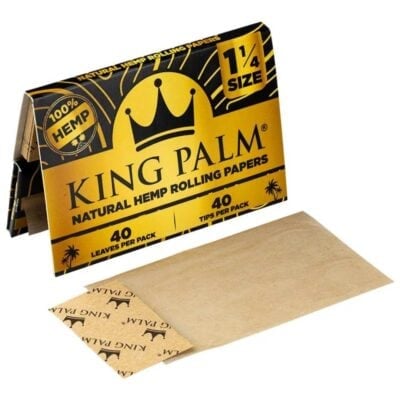 King Palm 1-1-4 inch Hemp Rolling Papers and Tips 40pc - Original