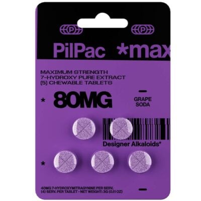 PilPac Max 7OH Designer Alkaloids 80mg 5pc - Grape Soda