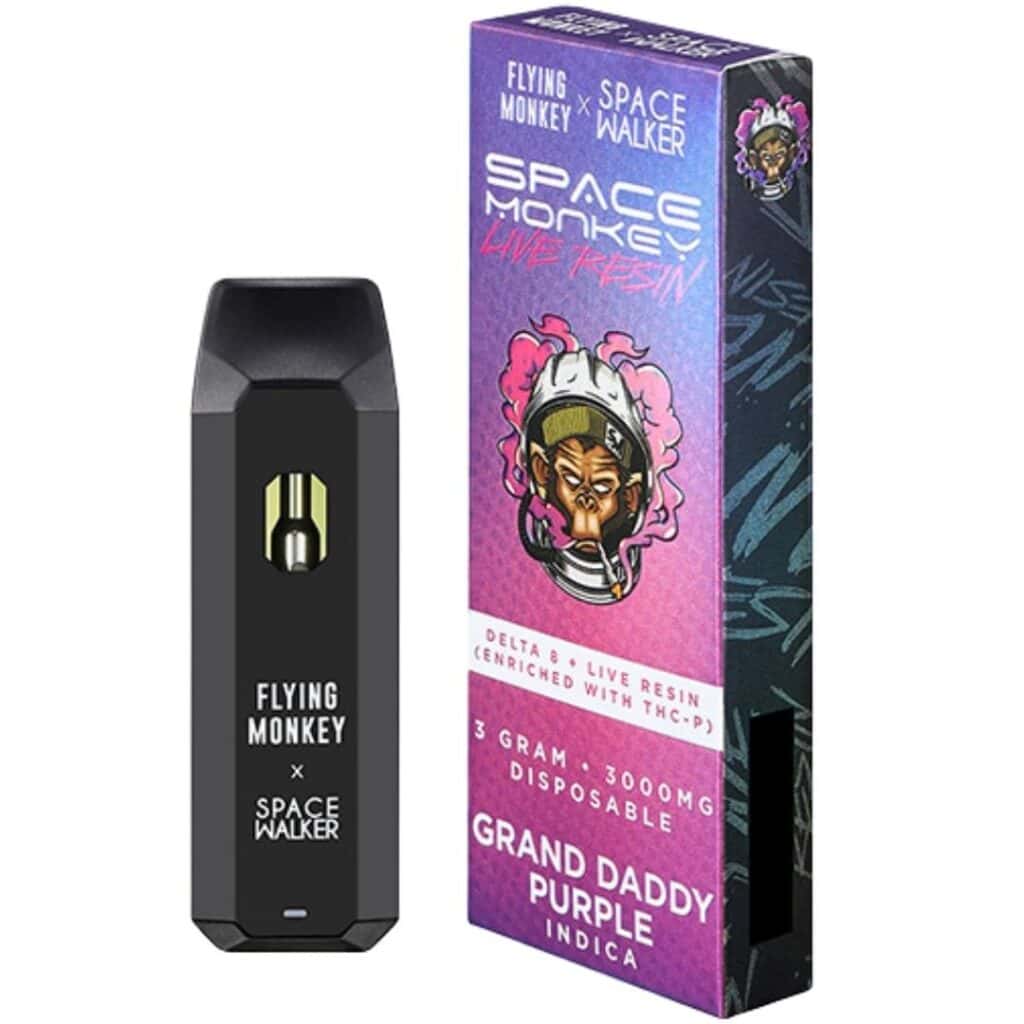Space Monkey Live Resin Delta 8 + THCP Disposable - Grand Daddy Purple