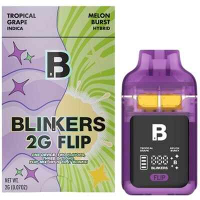 Blinkers 2g FLIP Dual Chamber Disposable - Tropical Grape (I) x Melon Burst (H)