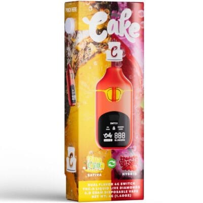 Cake THCa Dual Flavor Switch Disposable 4g - Pina Colada (Sativa) x Strawberry Slushiee (Hybrid)