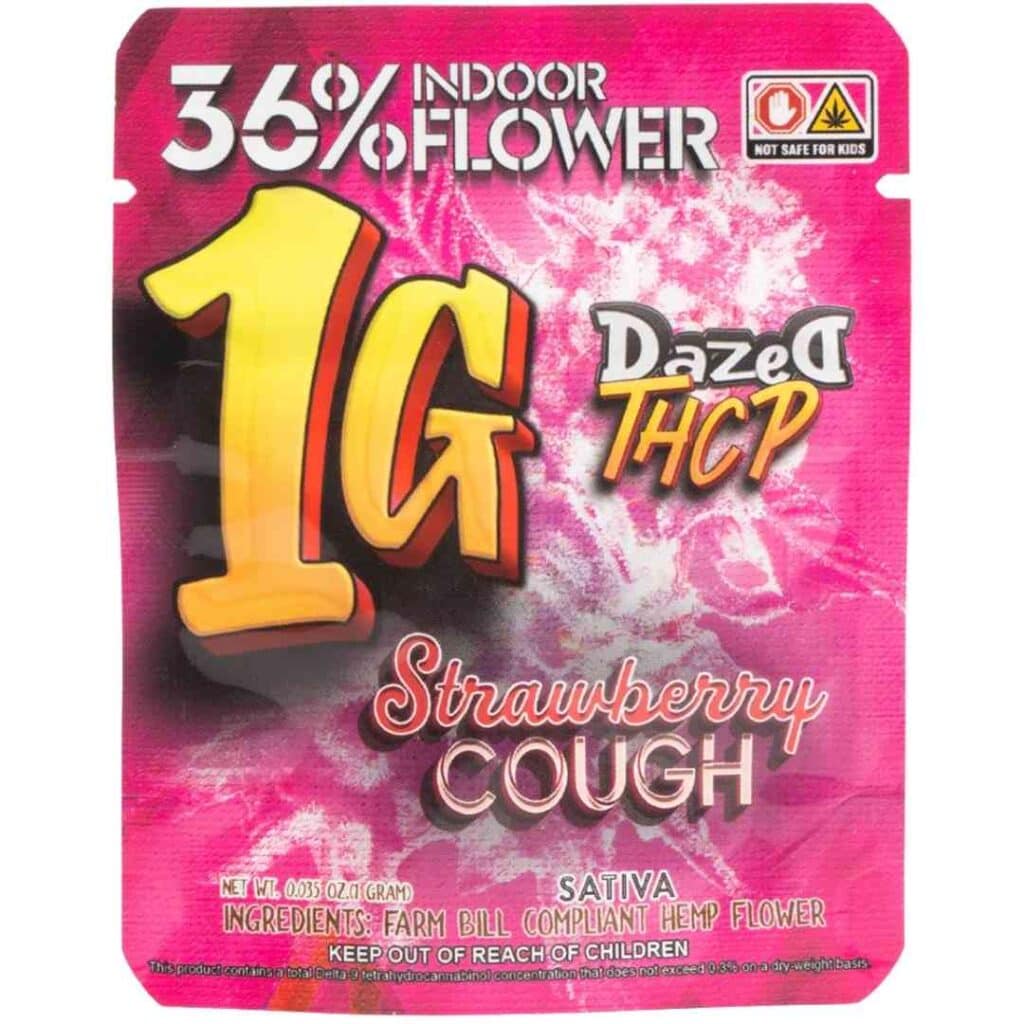 Dazed THCP Premium Indoor Flower 1g - Strawberry Cough (Sativa)