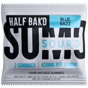 Half Bak'd Sumo Sour'd Gummies 420mg 2pc - Blue Razz