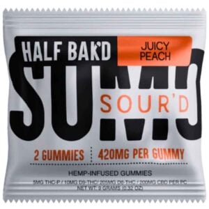 Half Bak'd Sumo Sour'd Gummies 420mg 2pc - Juicy Peach