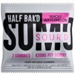 Half Bak'd Sumo Sour'd Gummies 420mg 2pc - Wacky Watermelon