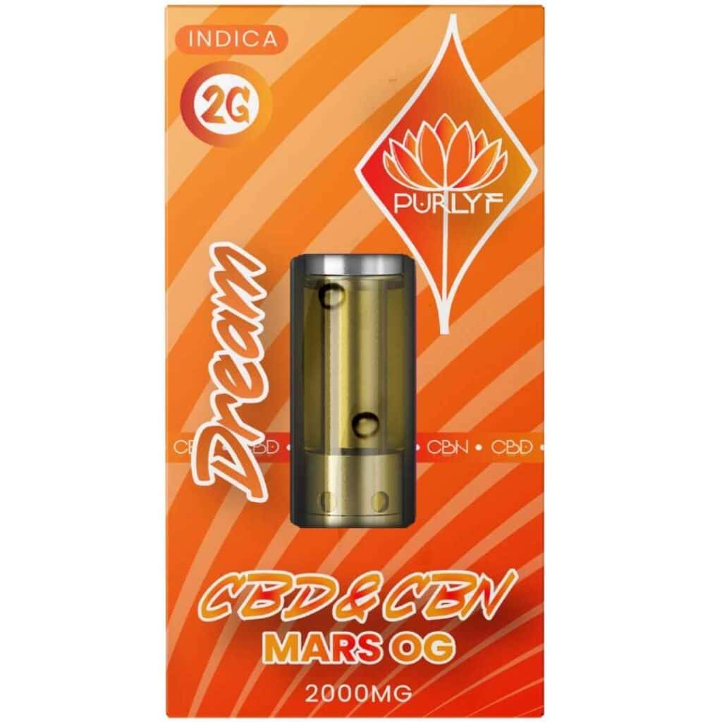 Purlyf CBD Vape Cartridge 2g Mars OG (Indica)