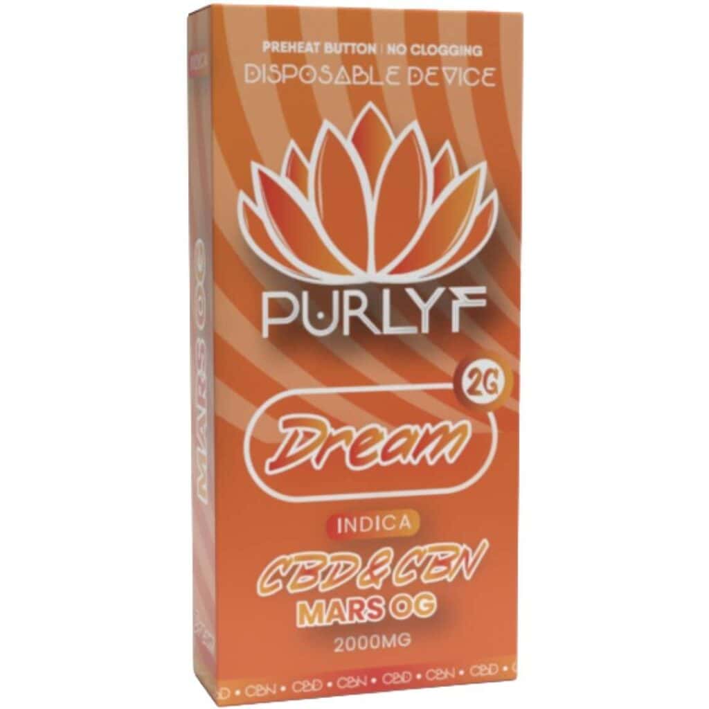 Purlyf CBD Disposable Vape 2g Mars OG (Indica)