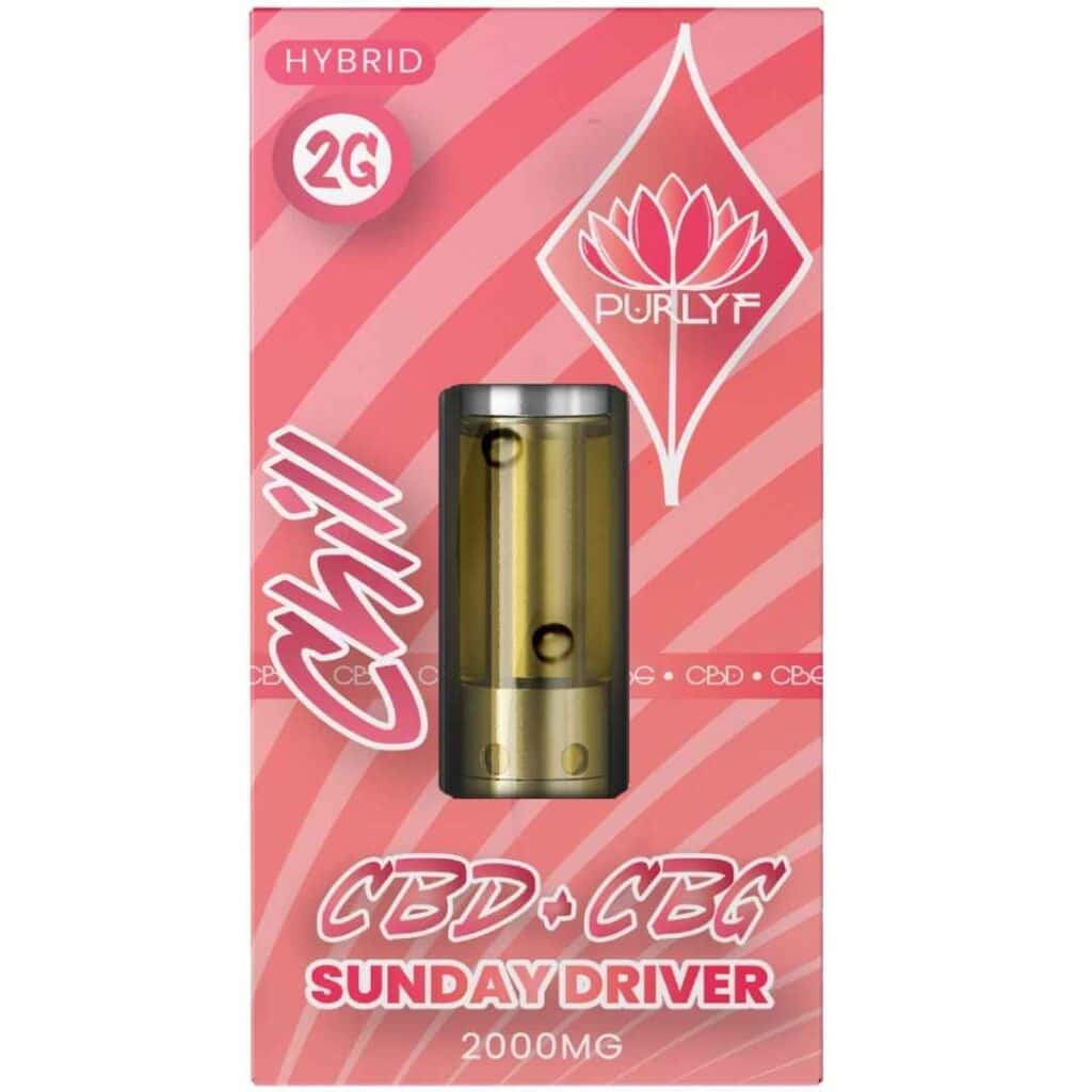 Purlyf CBD Vape Cartridge 2g Sunday Driver (Hybrid)