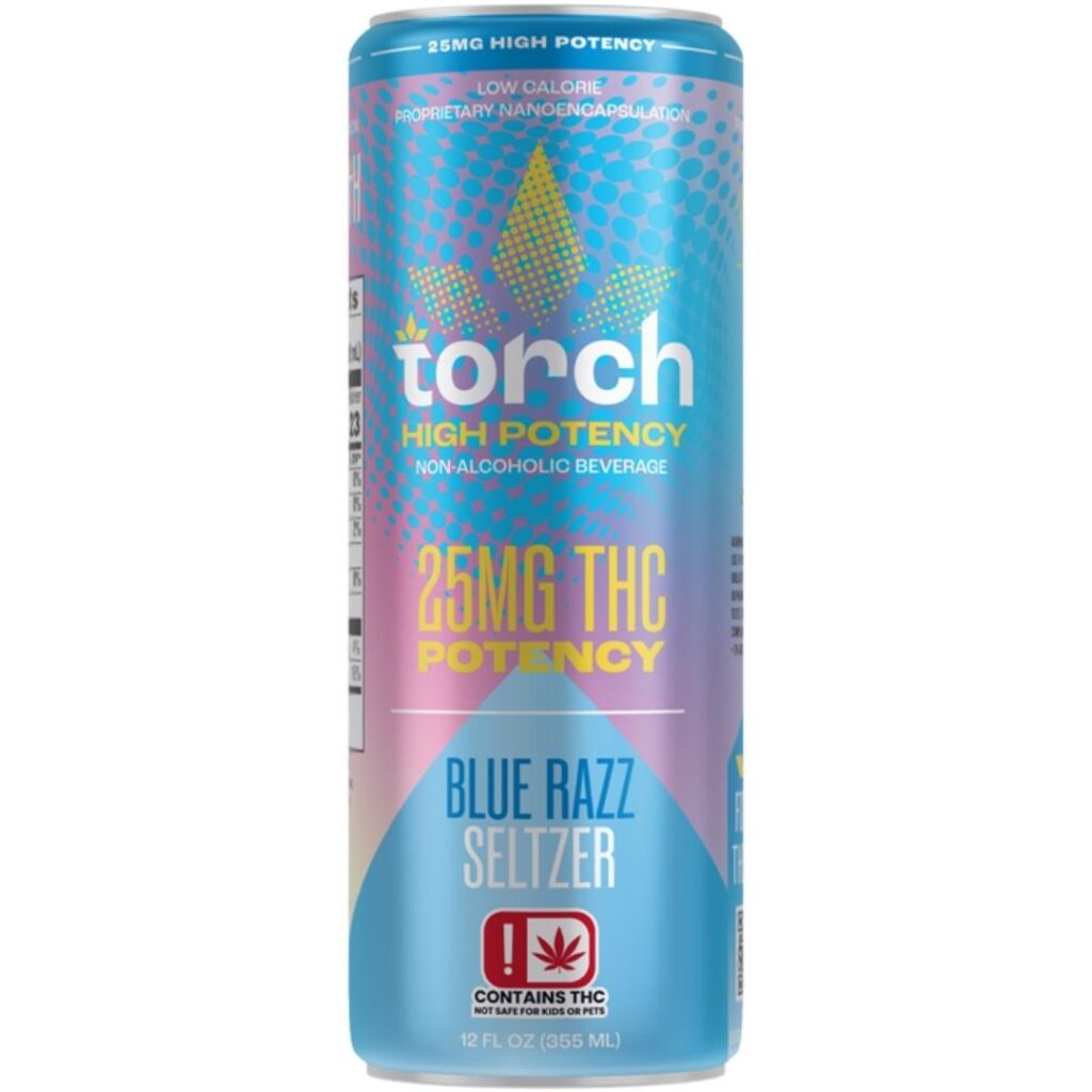 Torch High Potency Delta-9 THC Seltzer 25mg 12oz Blue Razz
