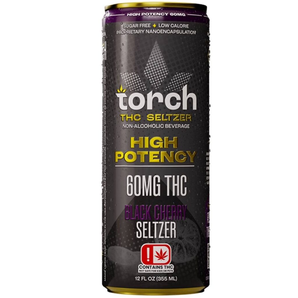 Torch High Potency Delta-9 THC Seltzer 60mg 12oz Black Cherry