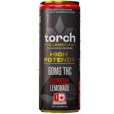 Torch High Potency Delta-9 THC Seltzer 60mg 12oz - Raspberry Lemonade