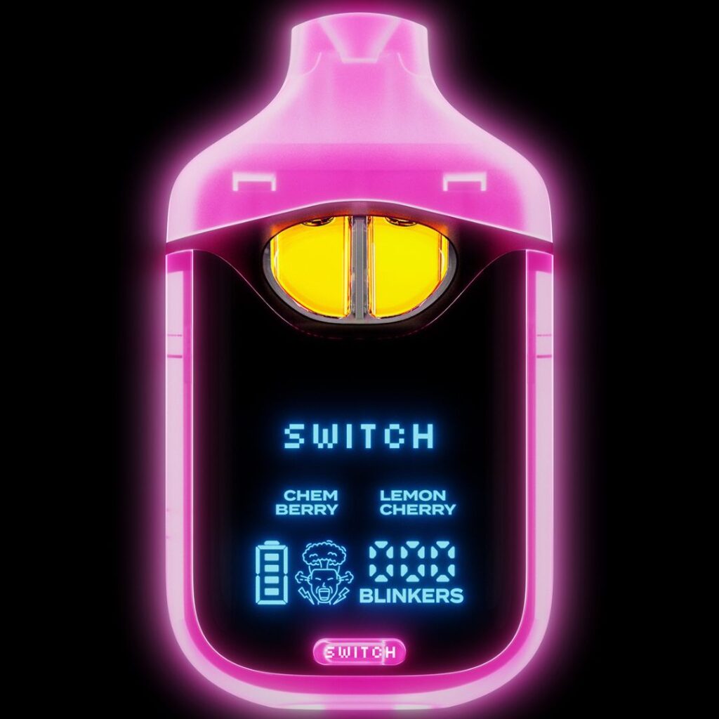 Boutiq Switch V4 Glow Edition Disposable 2g Chem Berry (Sativa) x Lemon Cherry (Hybrid)