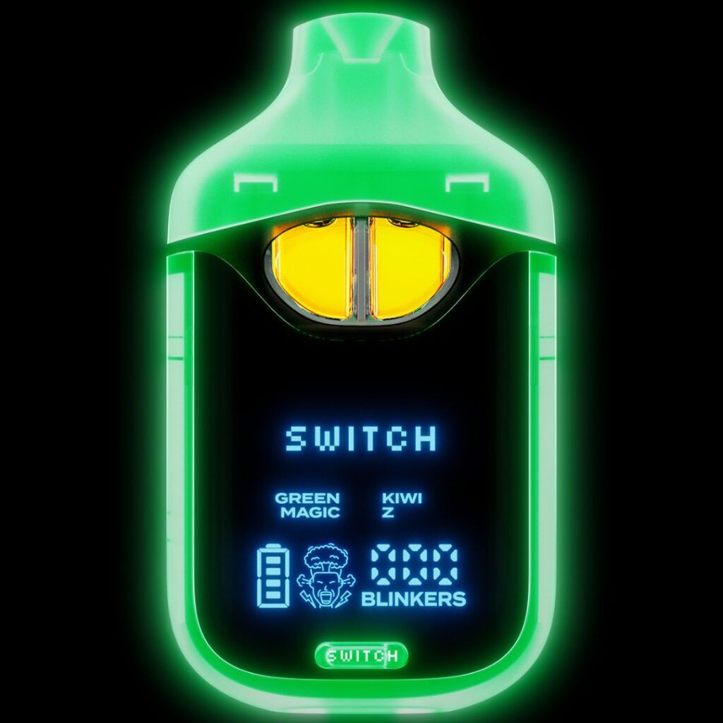 Boutiq Switch V4 Glow Edition Disposable 2g Green Magic (Sativa) x Kiwi Z (Indica)