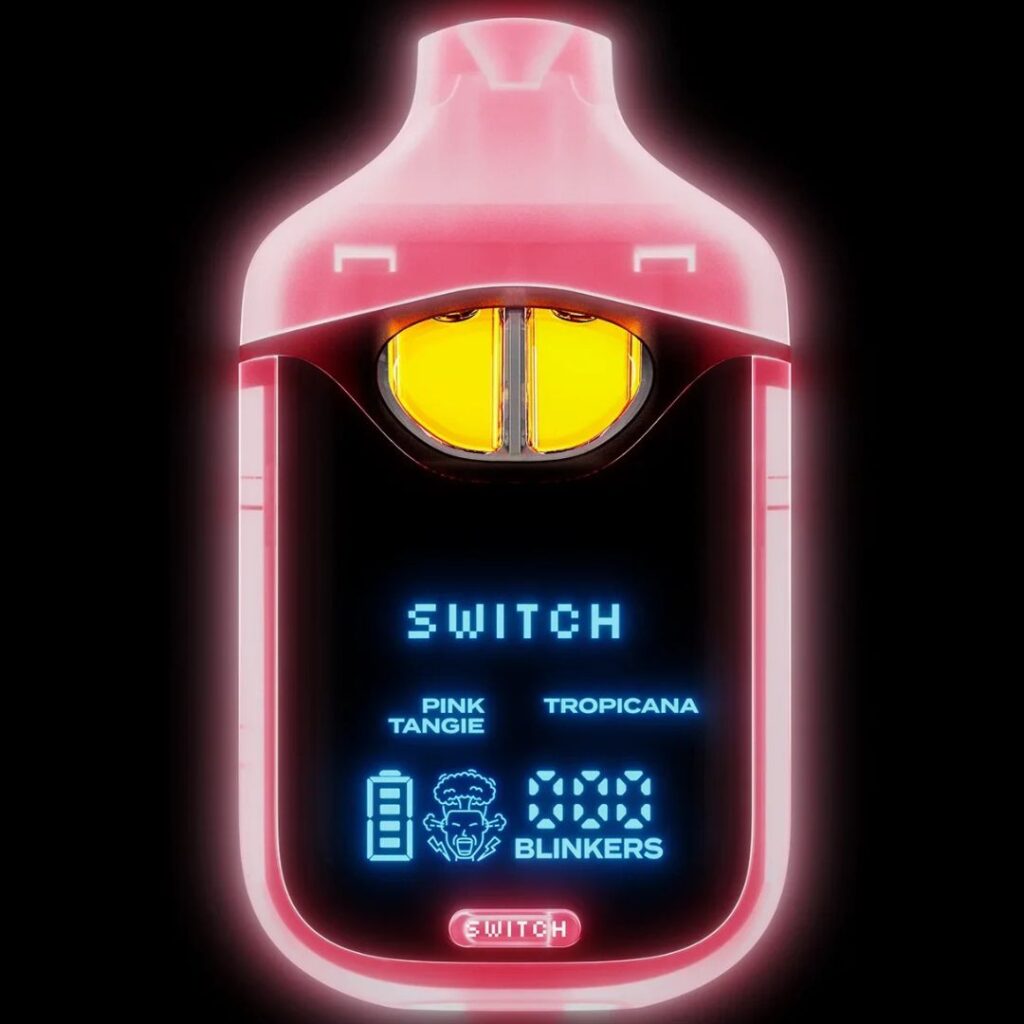 Boutiq Switch V4 Glow Edition Disposable 2g Pink Tangie (Sativa) x Tropicana (Sativa)