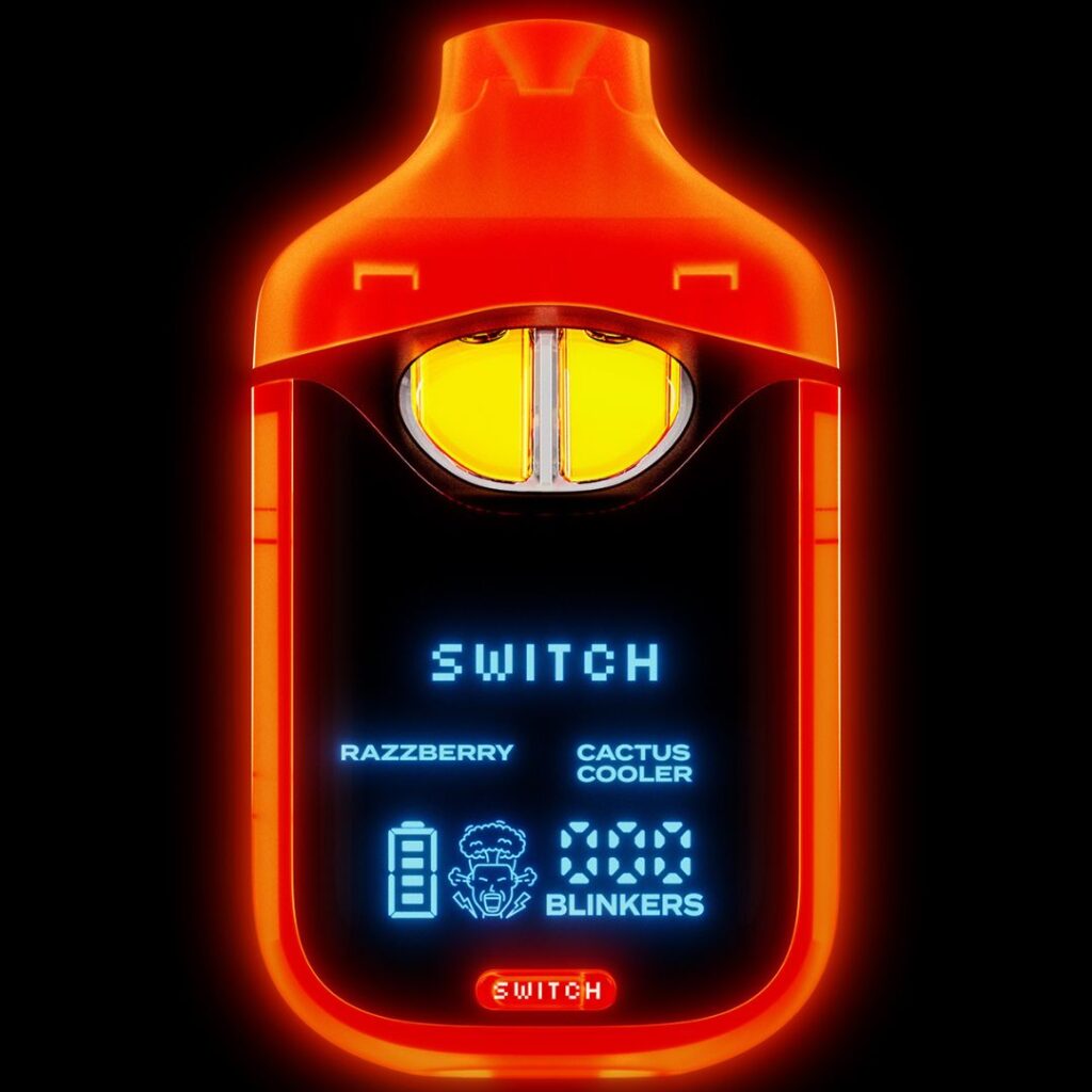 Boutiq Switch V4 Glow Edition Disposable 2g Razzberry (Indica) x Cactus Cooler (Hybrid)