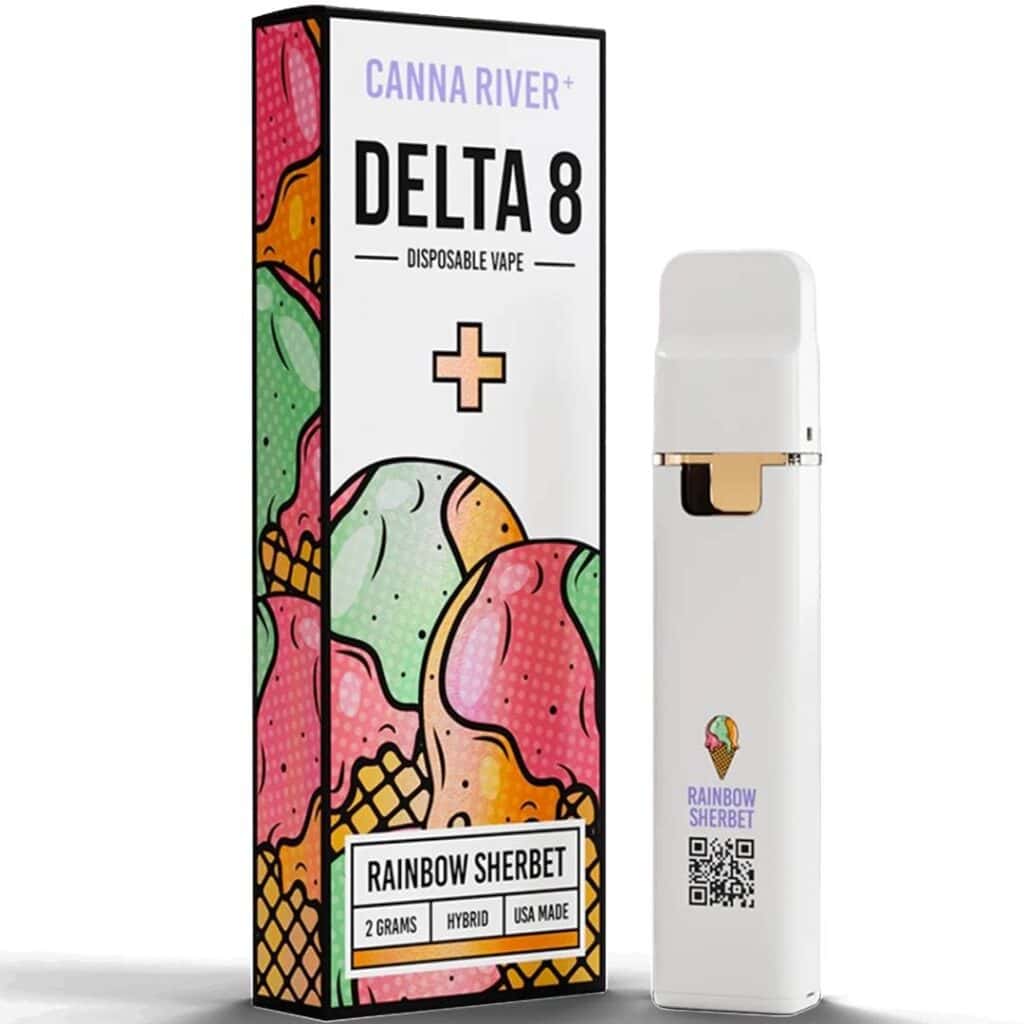 Canna River Delta 8 Disposable Vape 2g Rainbow Sherbet (Hybrid)