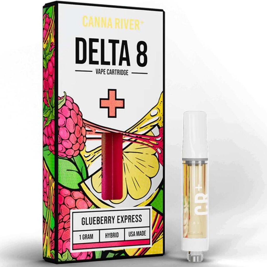 Canna River Delta 8 Vape Cartridge 1g Glueberry Express (Hybrid)