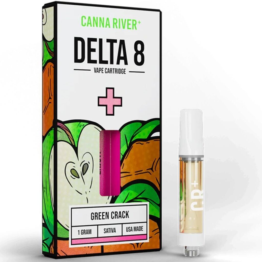 Canna River Delta 8 Vape Cartridge 1g Green Crack (Sativa)