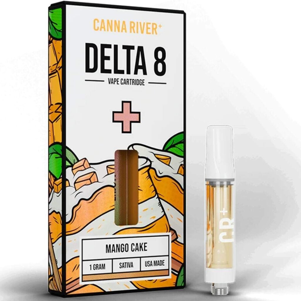 Canna River Delta 8 Vape Cartridge 1g Mango Cake (Sativa)