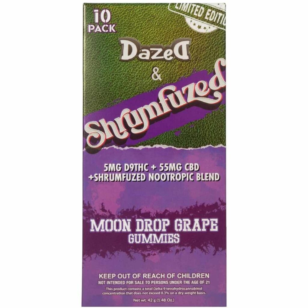 Dazed & Shrumfuzed Delta-9 + Nootropics 10ct Moon Drop Grape