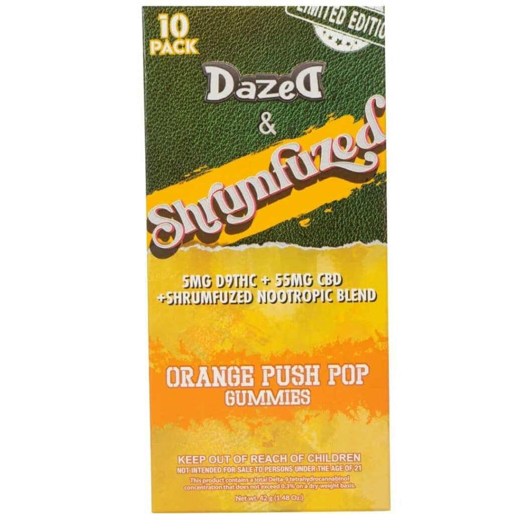 Dazed & Shrumfuzed Delta-9 + Nootropics 10ct Orange Push Pop