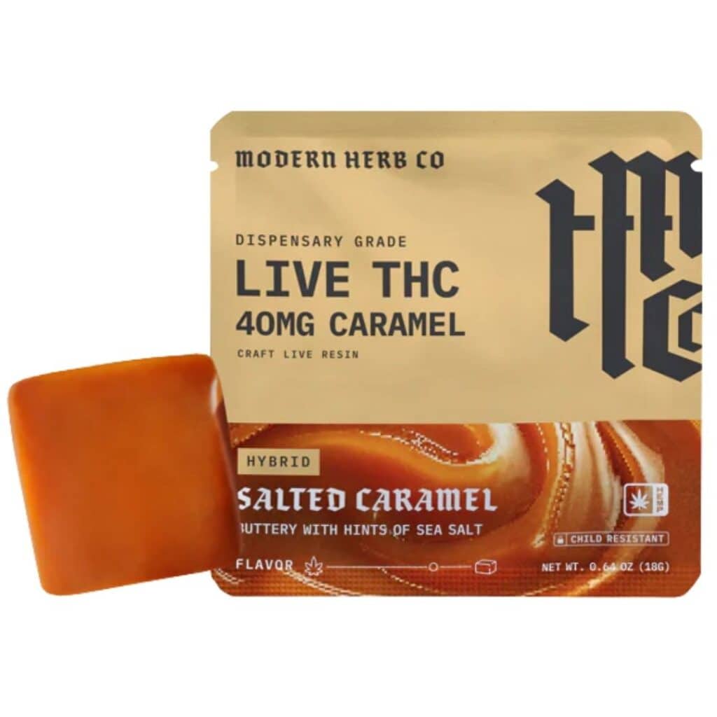 Modern Herb Co Delta-9 Live Resin Caramel Edible 1ct Anytime (Hybrid)