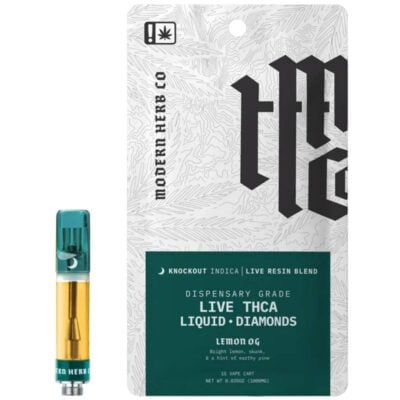 Modern Herb Co THCa Live Resin Liquid Diamonds Cartridge 1g - Lemon OG (Indica)