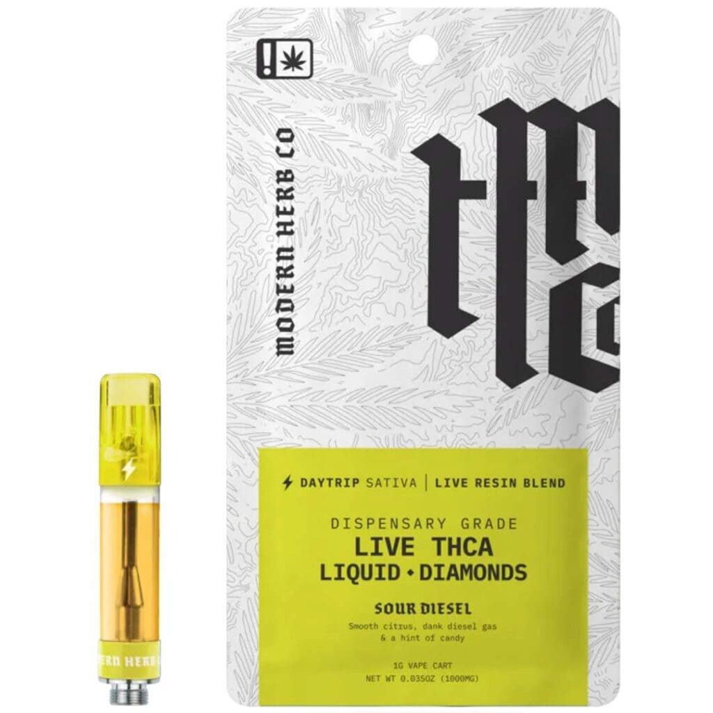 Modern Herb Co THCa Live Resin Liquid Diamonds Cartridge 1g Sour Diesel (Sativa)
