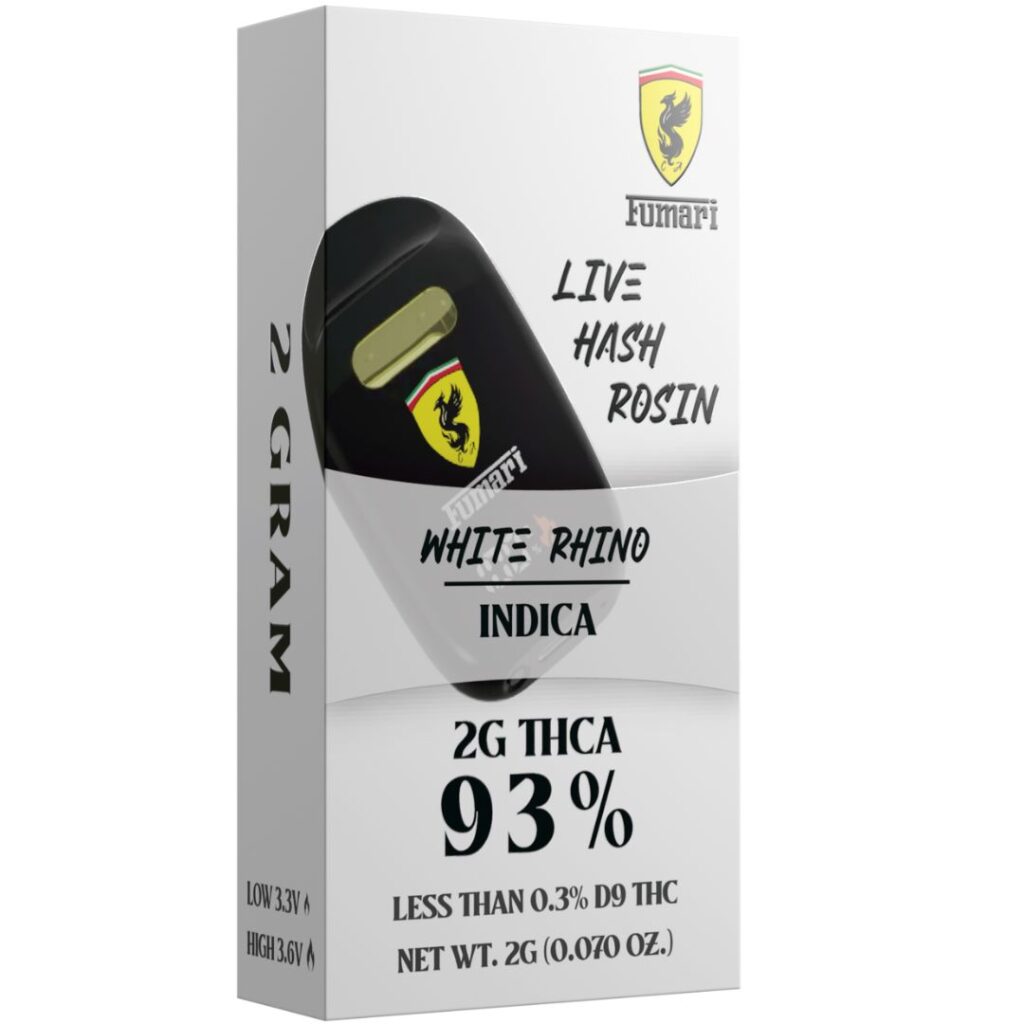 Fumari THCa Disposable Vape 2g White Rhino (Indica)