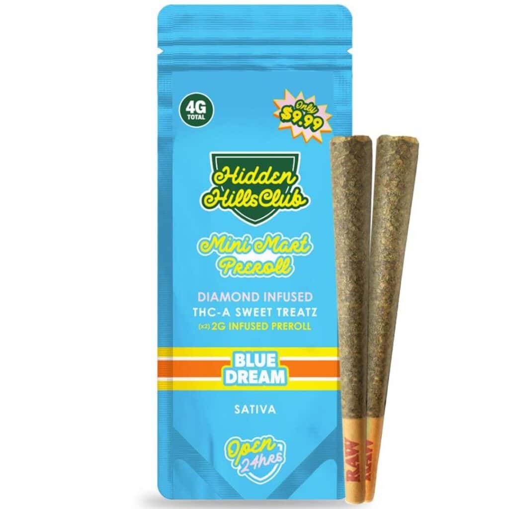 Hidden Hills Mini Mart THCa Pre-Rolls 2ct 4g Blue Dream (Sativa)