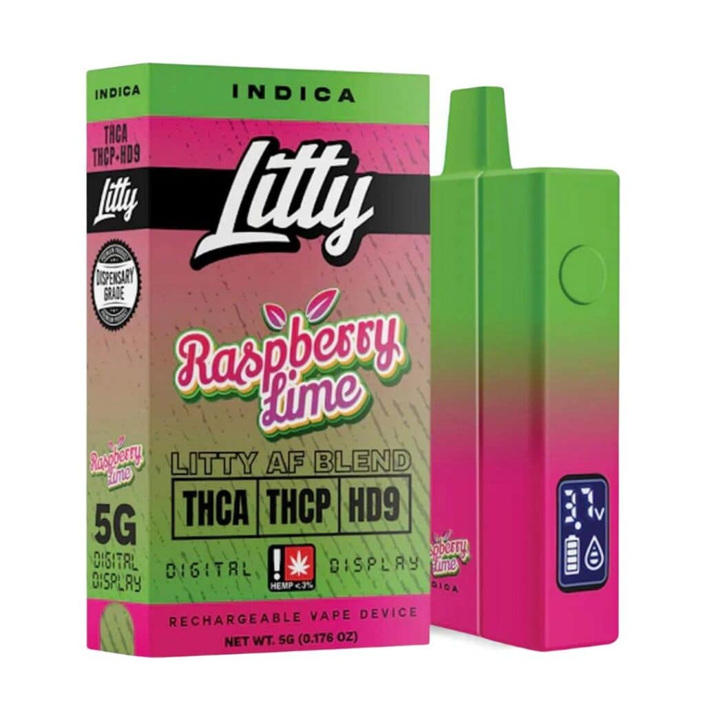 Litty AF Blend THCA Disposable Vape 5g - Raspberry Lime