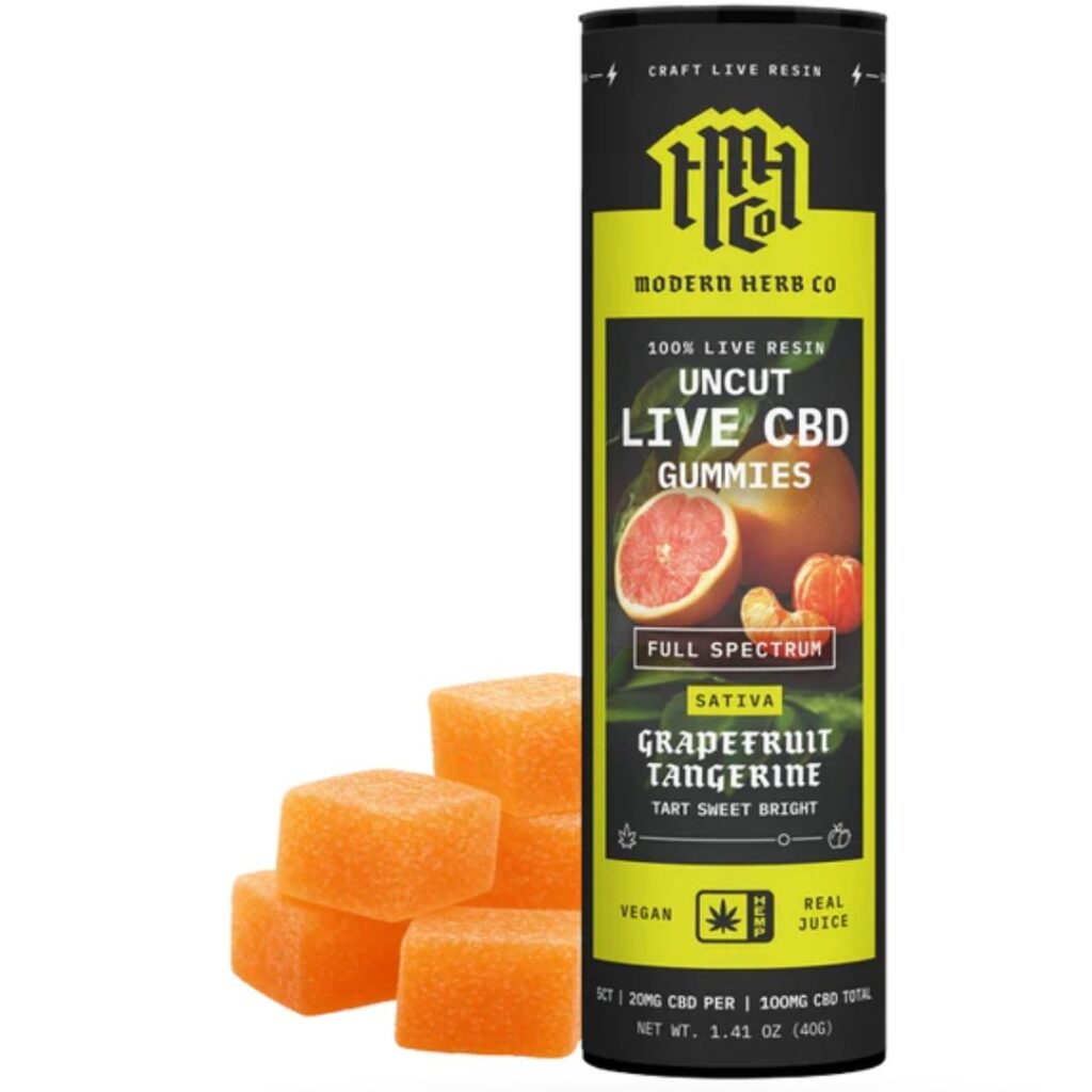 Modern Herb Co CBD Live Resin Gummies 5ct Grapefruit Tangerine – Sativa