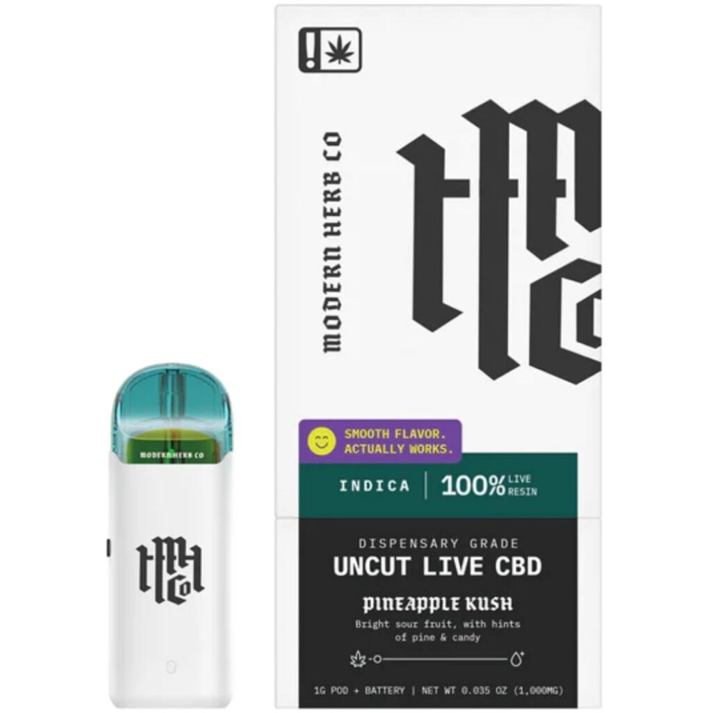 Modern Herb Co Live CBD Uncut Pod Kit 1g Pineapple Kush (Indica)