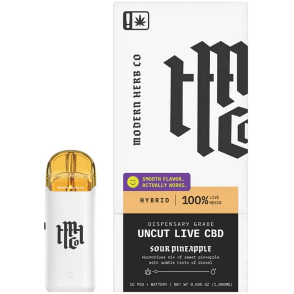 Modern Herb Co Live CBD Uncut Pod Kit 1g Sour Pineapple (Hybrid)