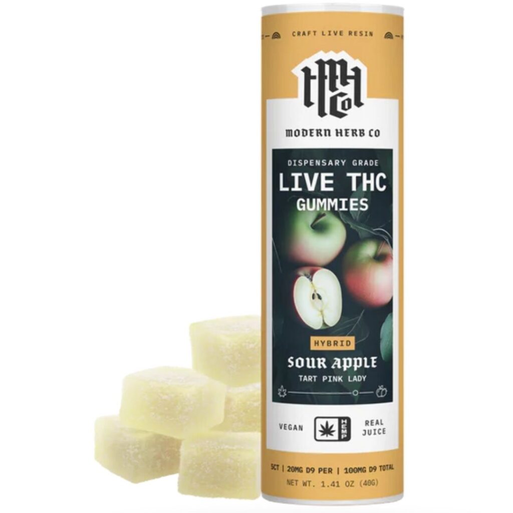 Modern Herb Co Live D9 20mg Gummies 5ct Sour Apple (Hybrid )