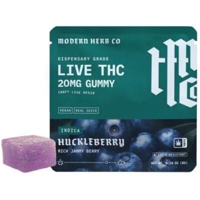 Modern Herb Co Live D9 20mg Knockout Gummy 1ct Modern Herb Co Live D9 20mg Gummy 1ct Oregon Huckleberry (Knockout)