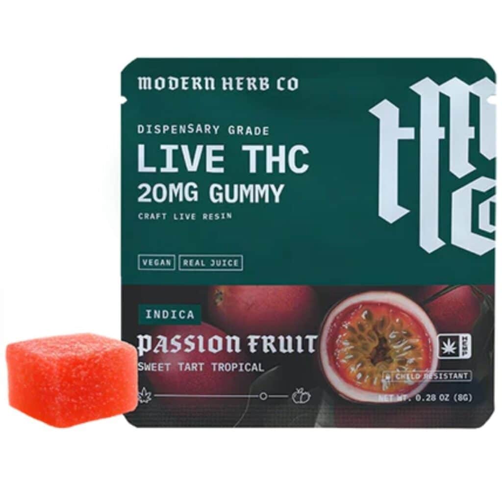 Modern Herb Co Live D9 20mg Knockout Gummy 1ct Passion Fruit