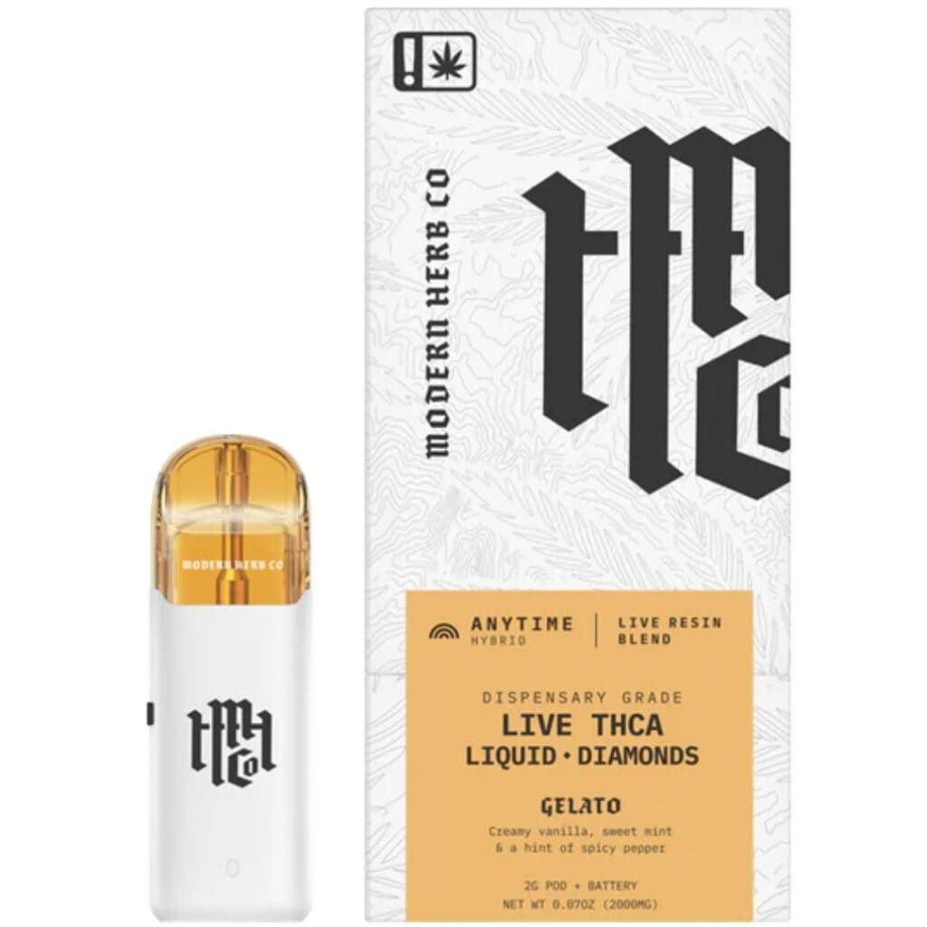 Modern Herb Co THCa Live Resin Liquid Diamonds Pod Kit 2g Gelato (Hybrid)