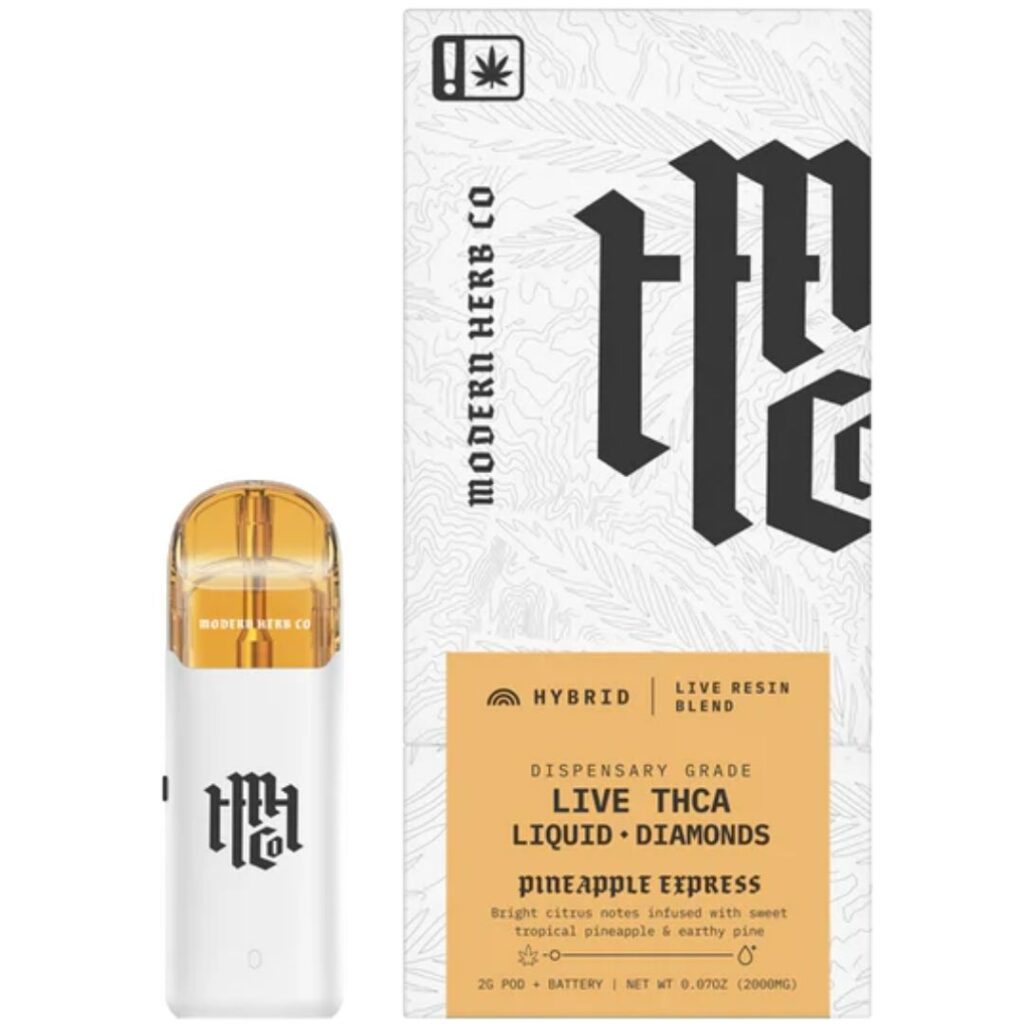 Modern Herb Co THCa Live Resin Liquid Diamonds Pod Kit 2g Pineapple Express (Hybrid